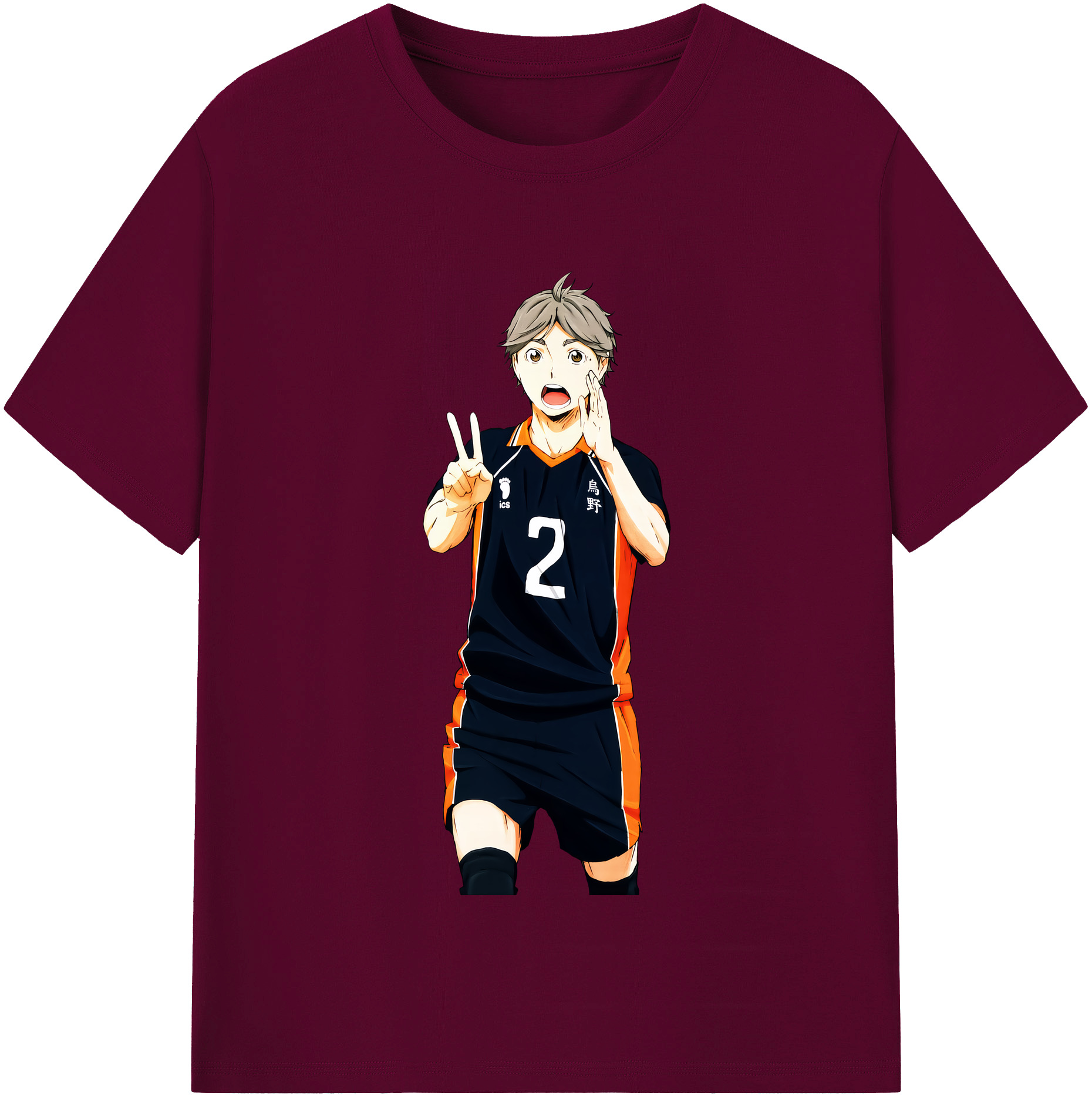 （画像用） ハイキュー!! Haikyu!! レディースカジュアルプリントTシャツ（綿100％）